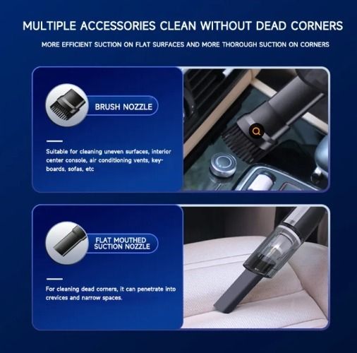 (FST-GZ-013)Wireless Silver Car vacuum cleaner wireless car with strong suction handheld vacuum cleaner small mini rechargeable home vacuum cleaner