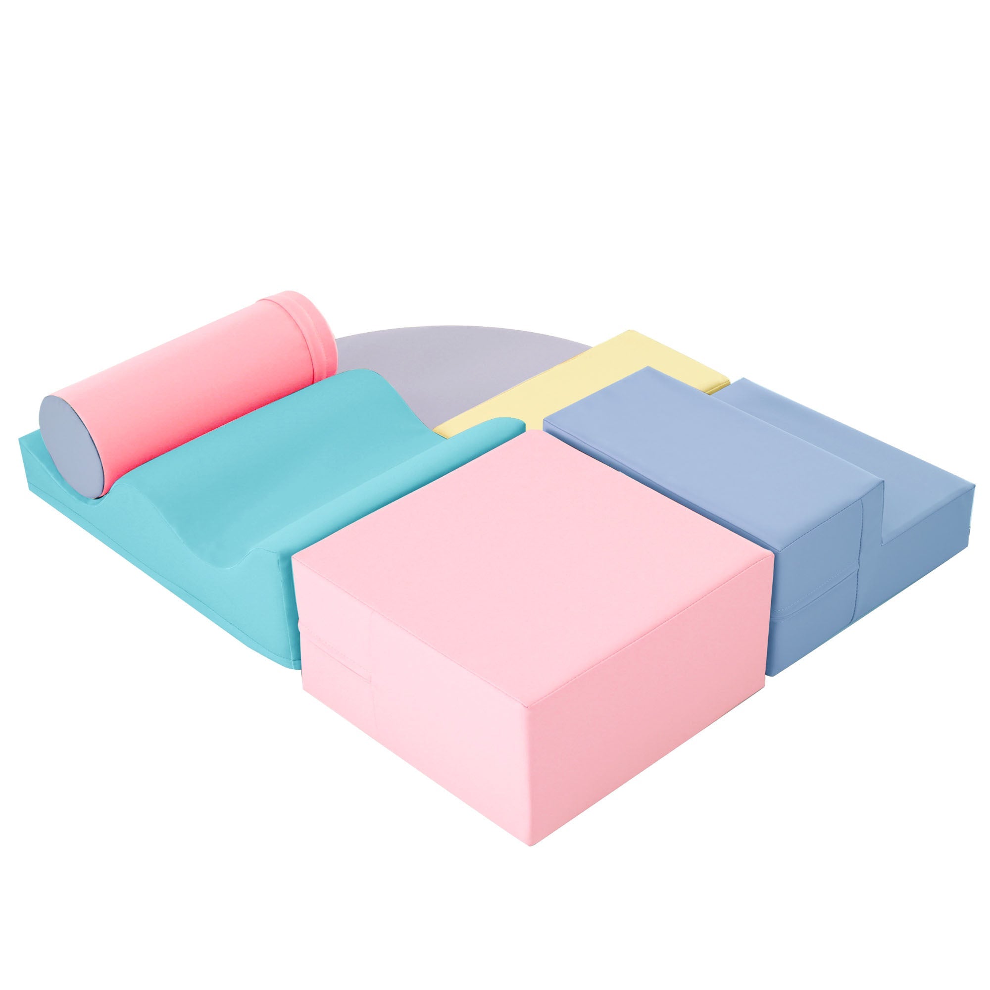 Soft Climb and Crawl Foam Playset 6 in 1, Soft Play Equipment Climb and Crawl Playground for Kids,Kids Crawling and Climbing Indoor Active Play Structure