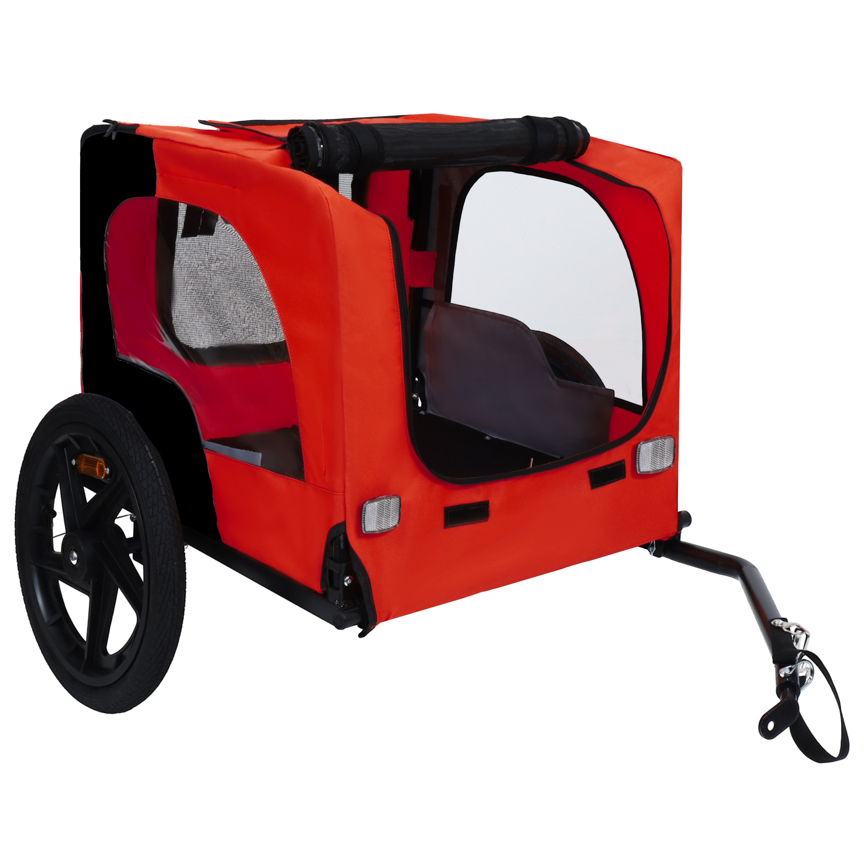 Pet Bike Trailer Dog Cart for Bicycle,Suitable for Small and Medium Pets, Easy Folding Cart Frame, Quick Release Wheel, Non-Slip Floor, Internal Leash