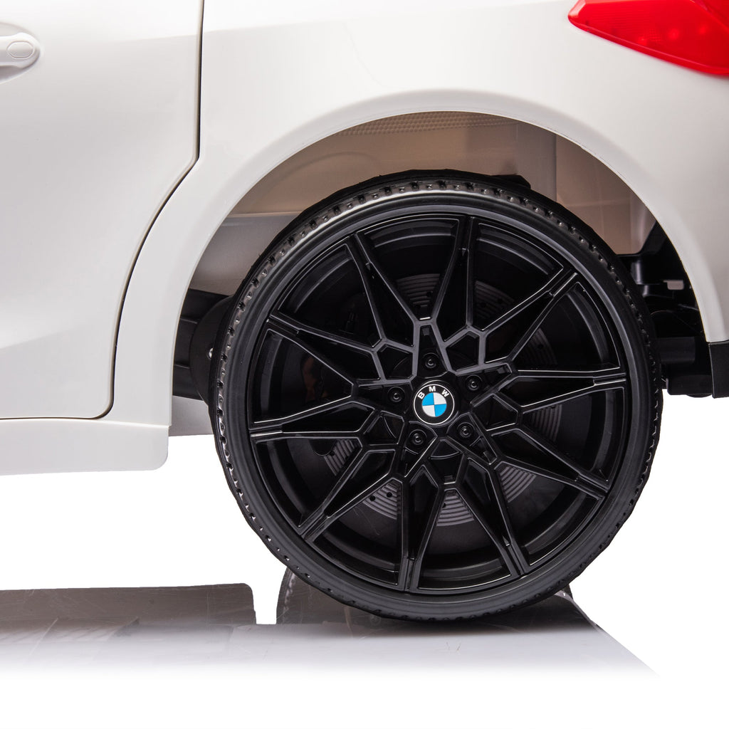 BMW M4 12v Kids ride on toy car 2.4G W/Parents Remote Control,Three speed adjustable,Power display, USB,MP3 ,Bluetooth,LED light,story,A handle with wheels and a pull, easy to carry