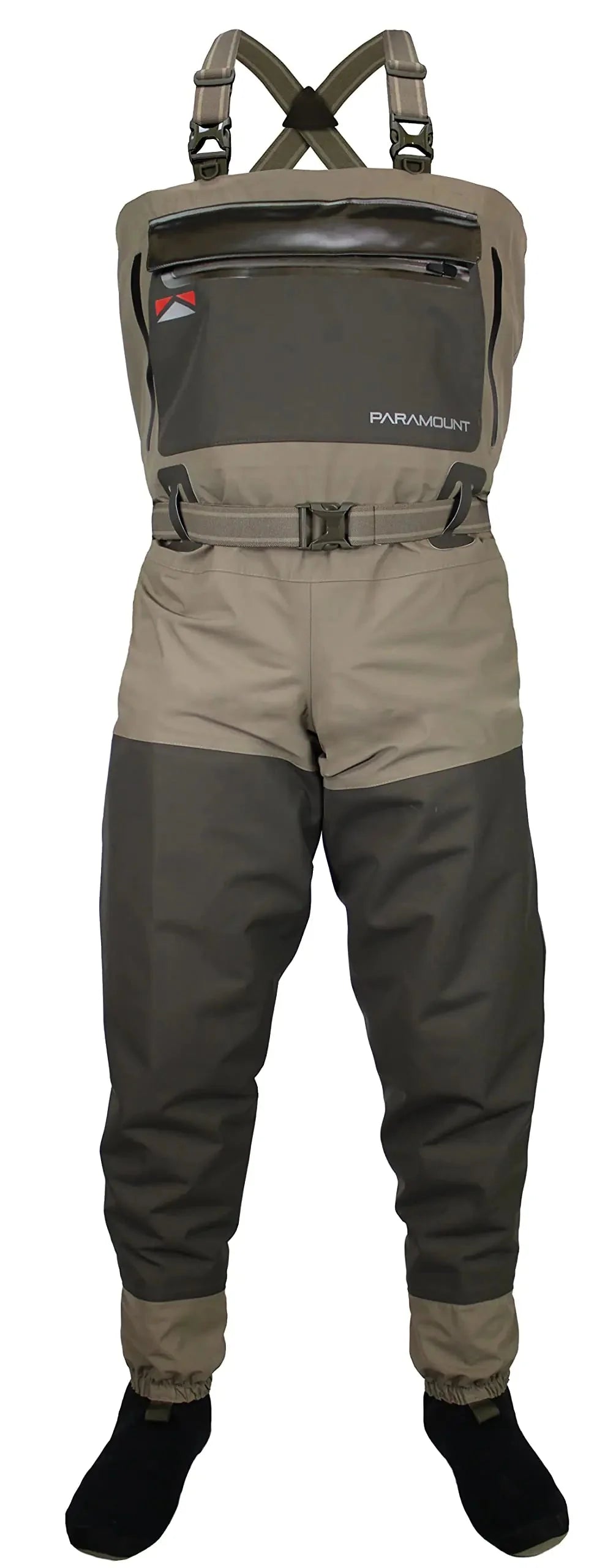 Paramount Outdoors Slate Breathable Stockingfoot Full Wrap 6-Ply Fishing Chest Wader (Large)