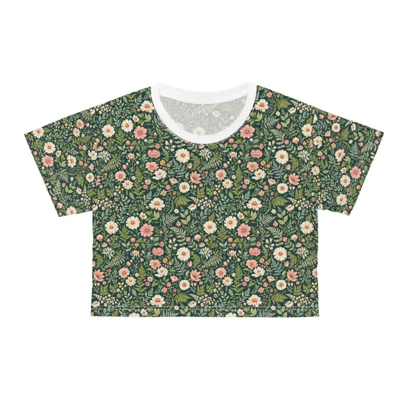 Ocean State Styles Crop Top Floral Print QuickDry Polyester