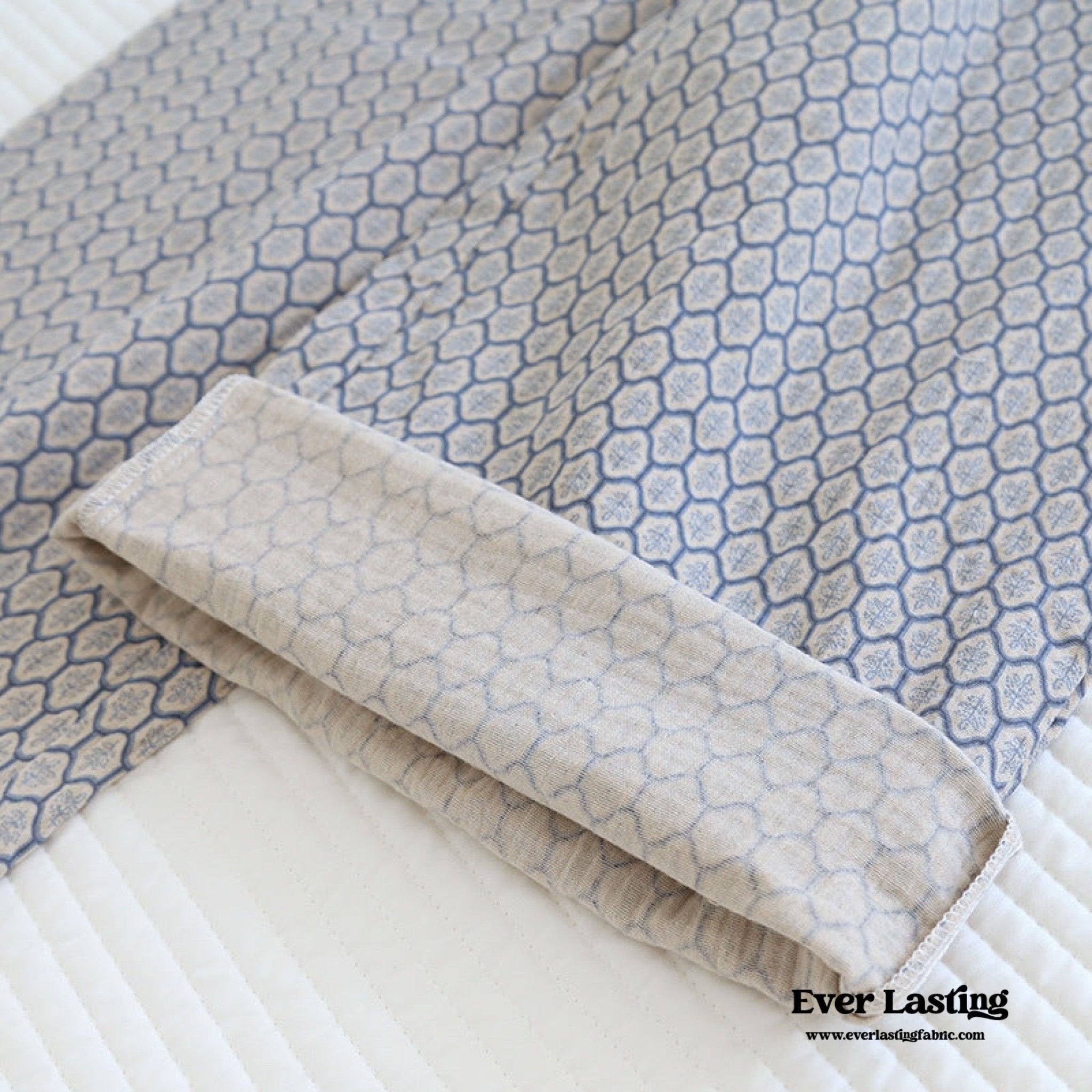 Floral V Tank and Long Pants with Cardigan Cotton Pajama Set / White