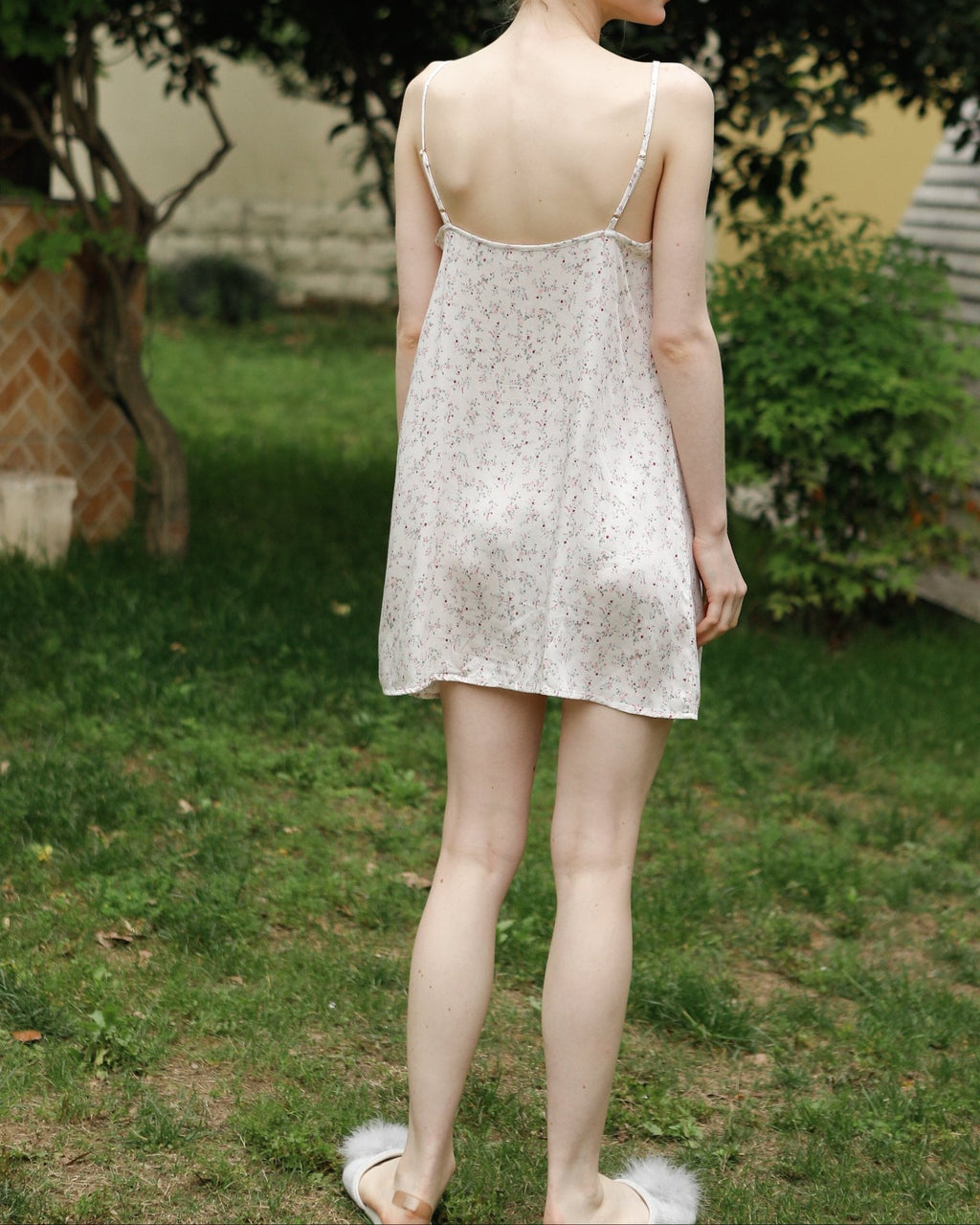 Fresh Floral Nightgown Pajama Dress / Pink Floral