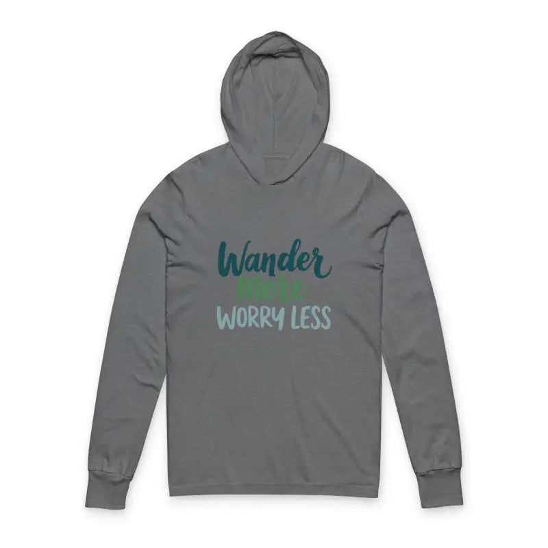 Ocean State Styles Hooded Tee Wander More Worry Less Print