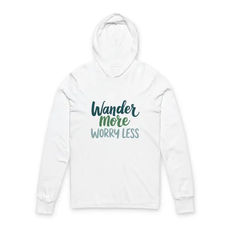Ocean State Styles Hooded Tee Wander More Worry Less Print