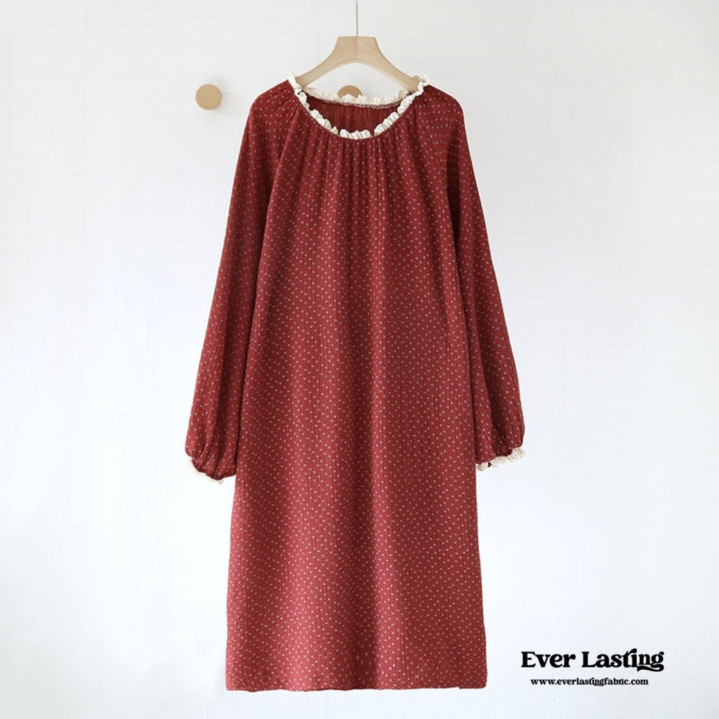 Ivy Red Floral Ruffled Pajama Set / Pullover