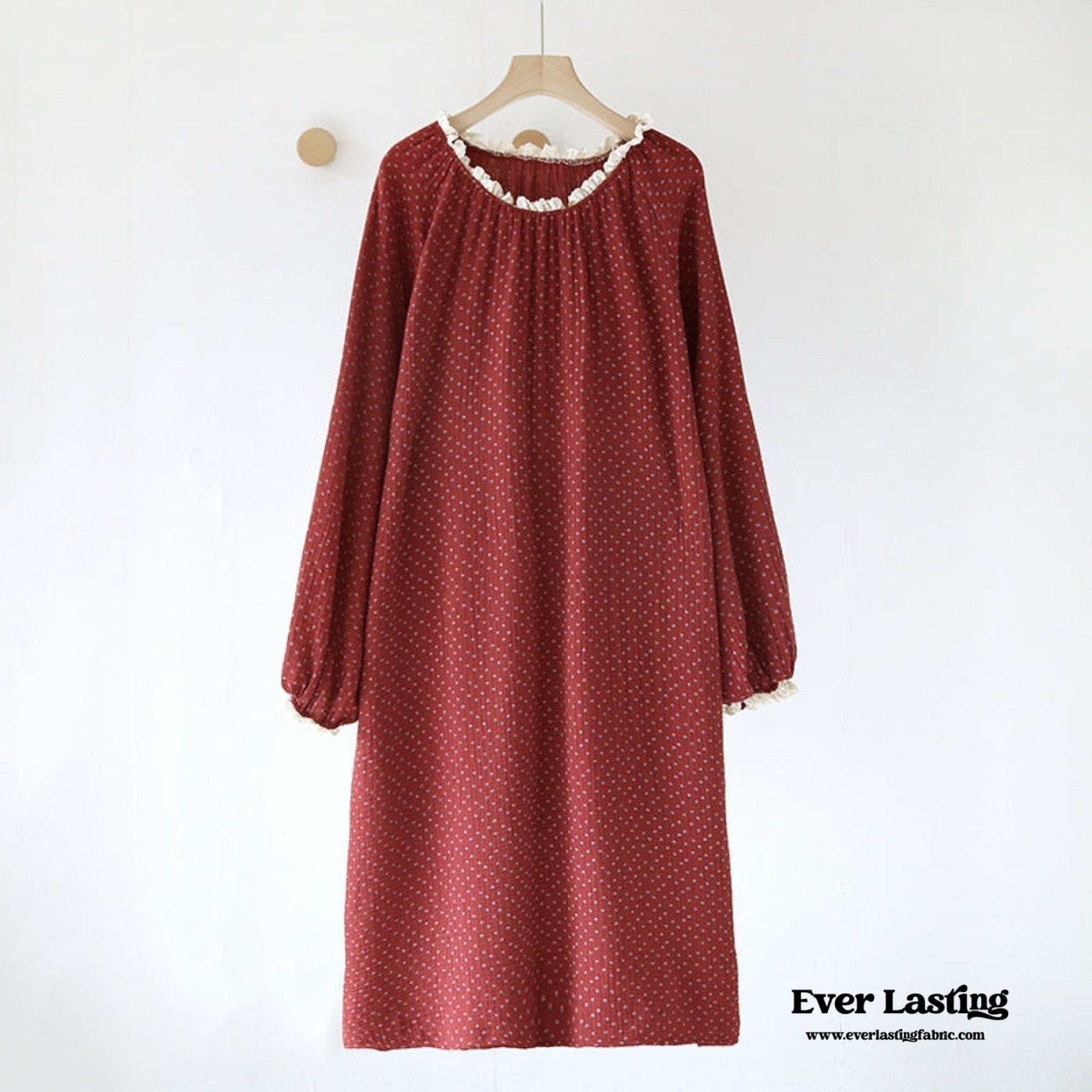 Ivy Red Floral Ruffled Pajama Set / Pullover