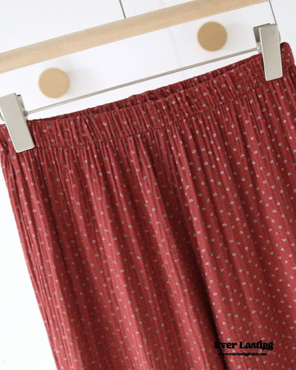 Ivy Red Floral Ruffled Pajama Set / Pullover