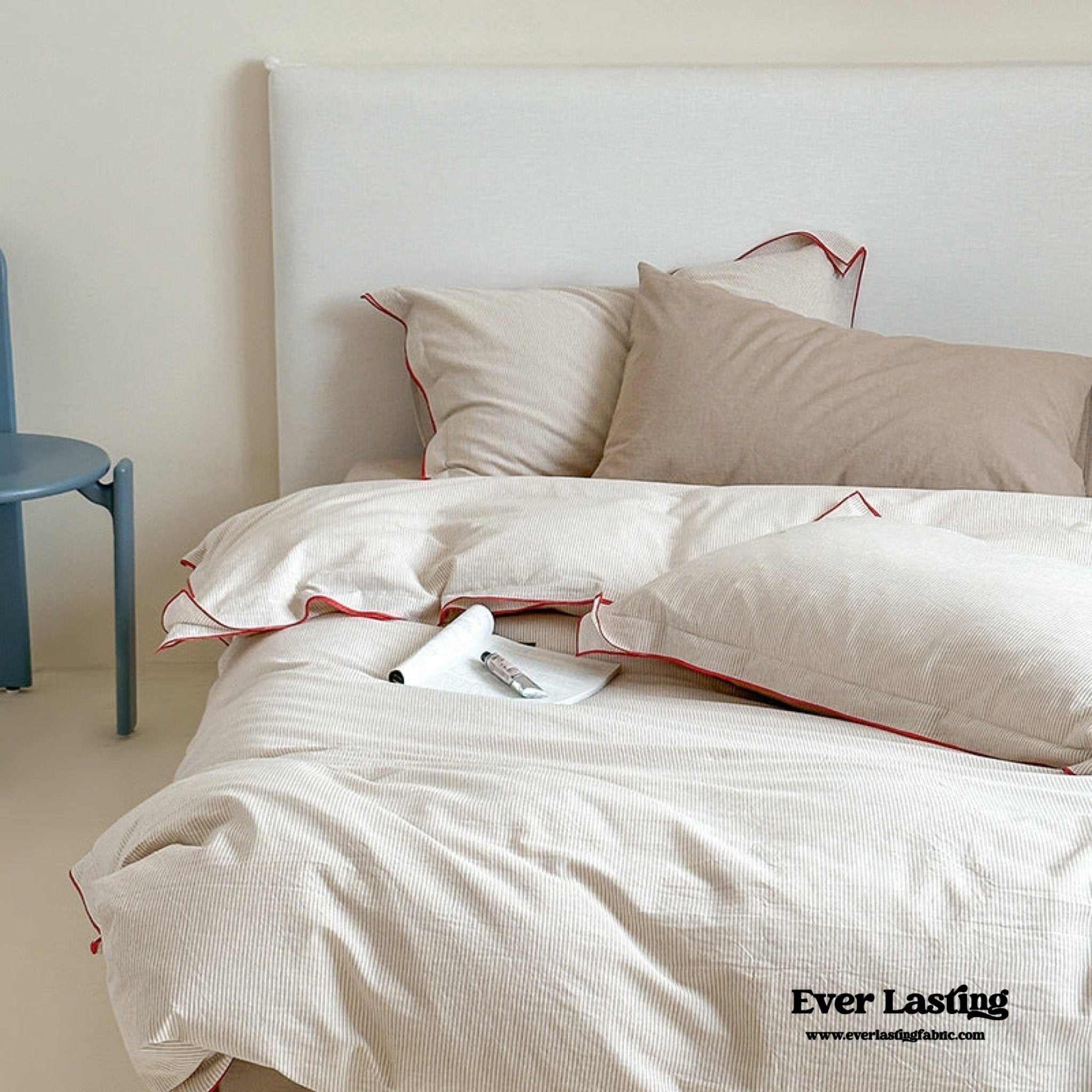 Joce Striped Bedding Set / Blue