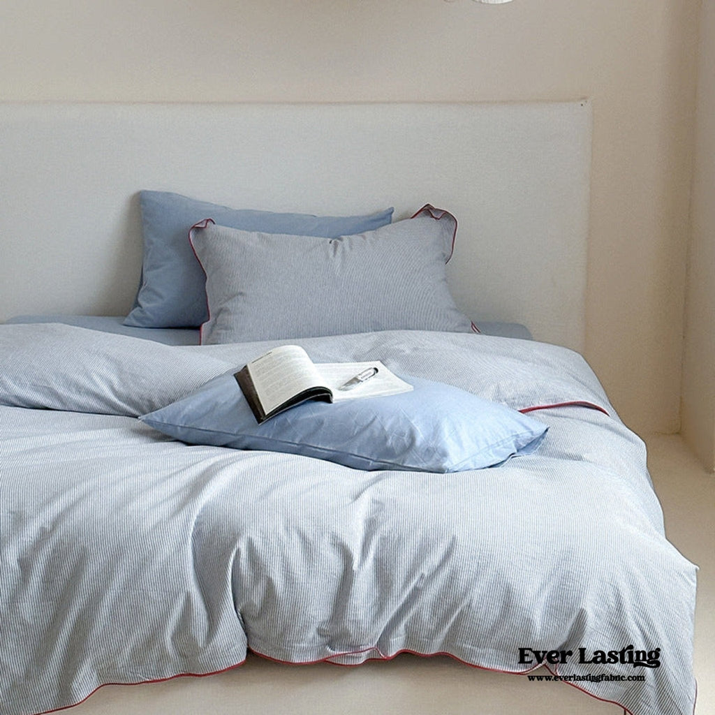 Joce Striped Bedding Set / Blue