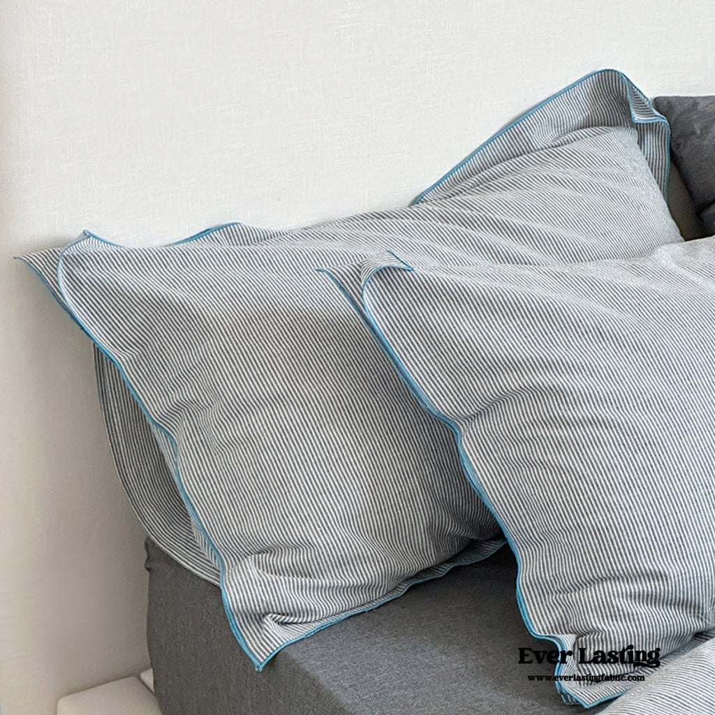 Joce Striped Bedding Set / Blue