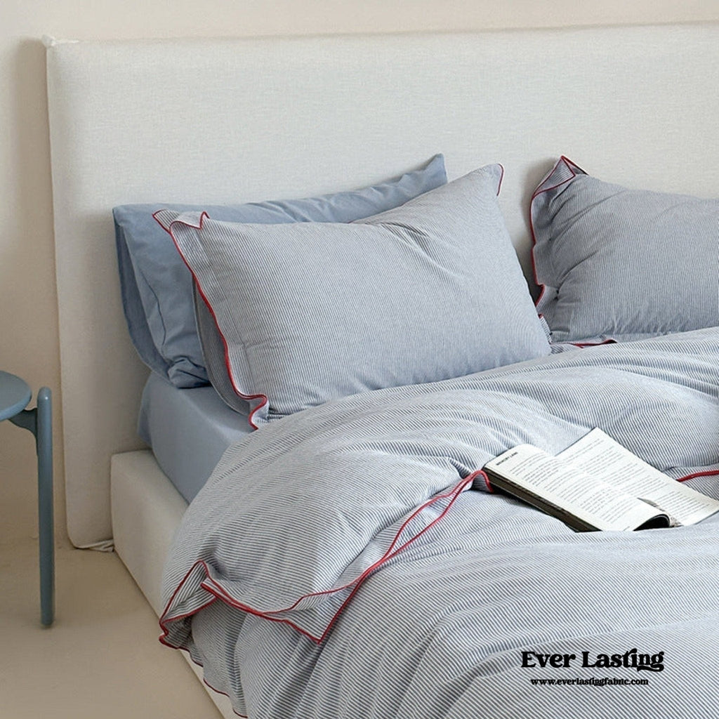 Joce Striped Bedding Set / Blue