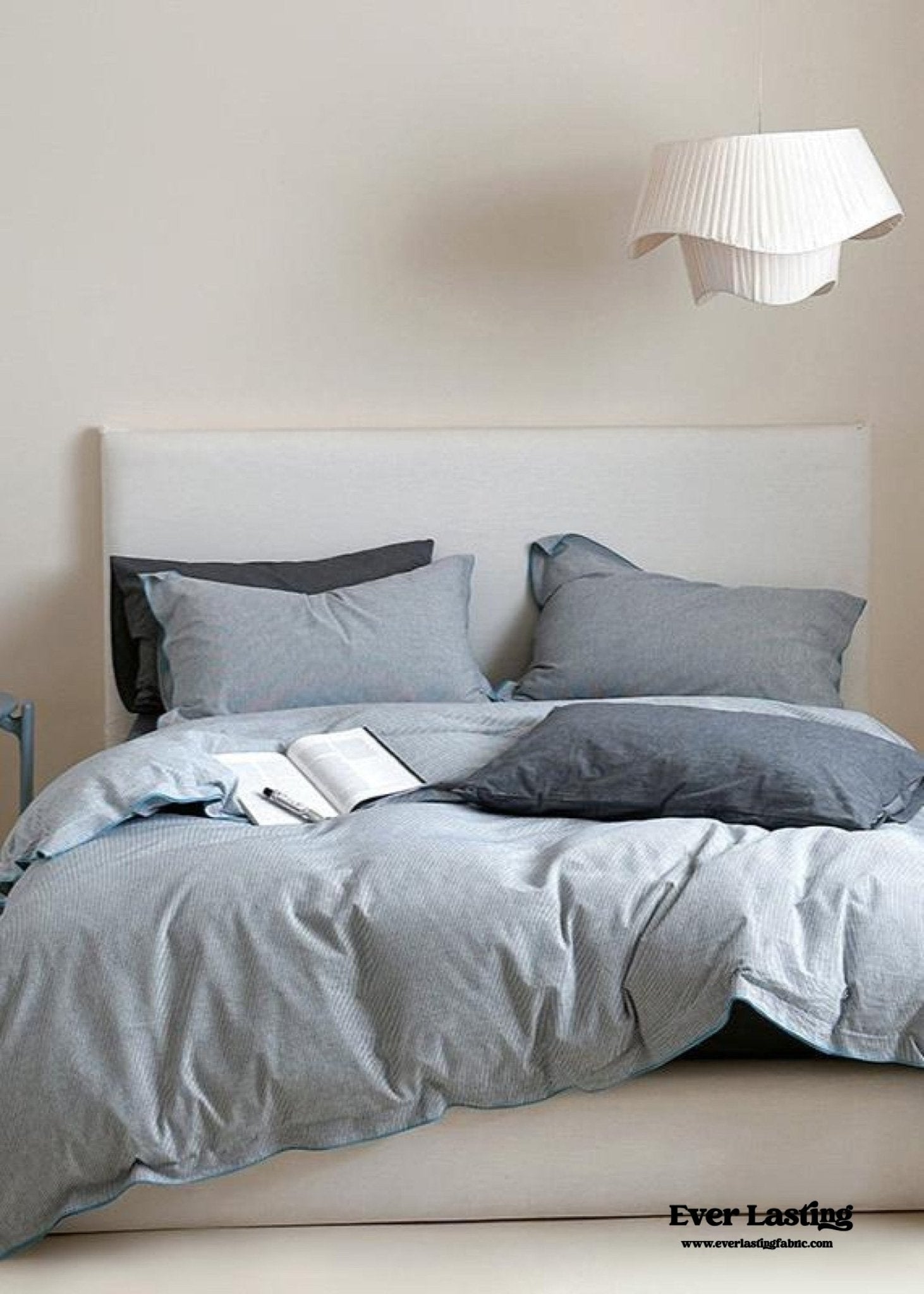 Joce Striped Bedding Set / Blue