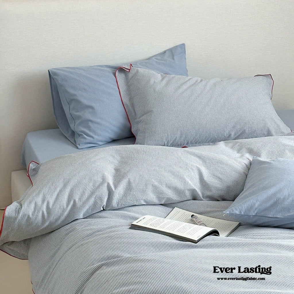 Joce Striped Bedding Set / Blue