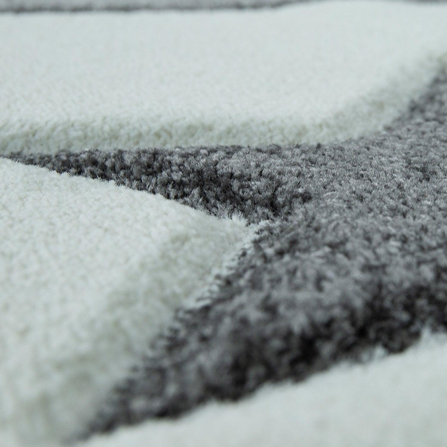 Kids Rug Dots Hearts Stars Checked White Blue Pastel