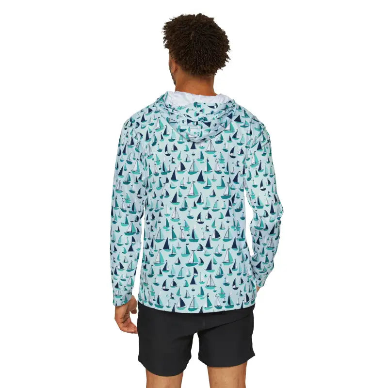 Ocean State Styles HarborLane Hoodie Sailboat Pattern Mens