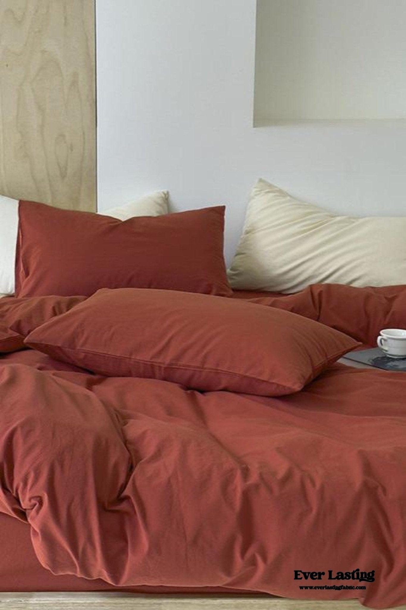 Modern Washed Cotton Bedding Set / Green