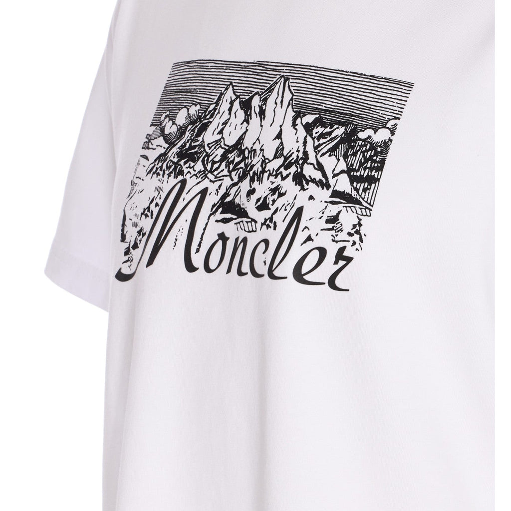 Moncler Men Mountain Print Logo T-Shirt