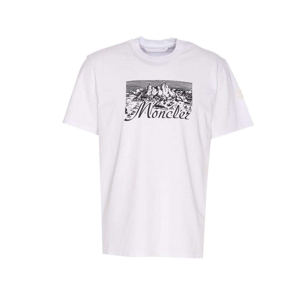 Moncler Men Mountain Print Logo T-Shirt