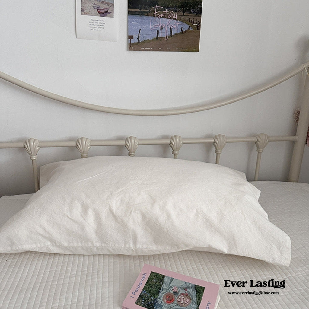 Muted Blush Cotton Pillowcase / Pink