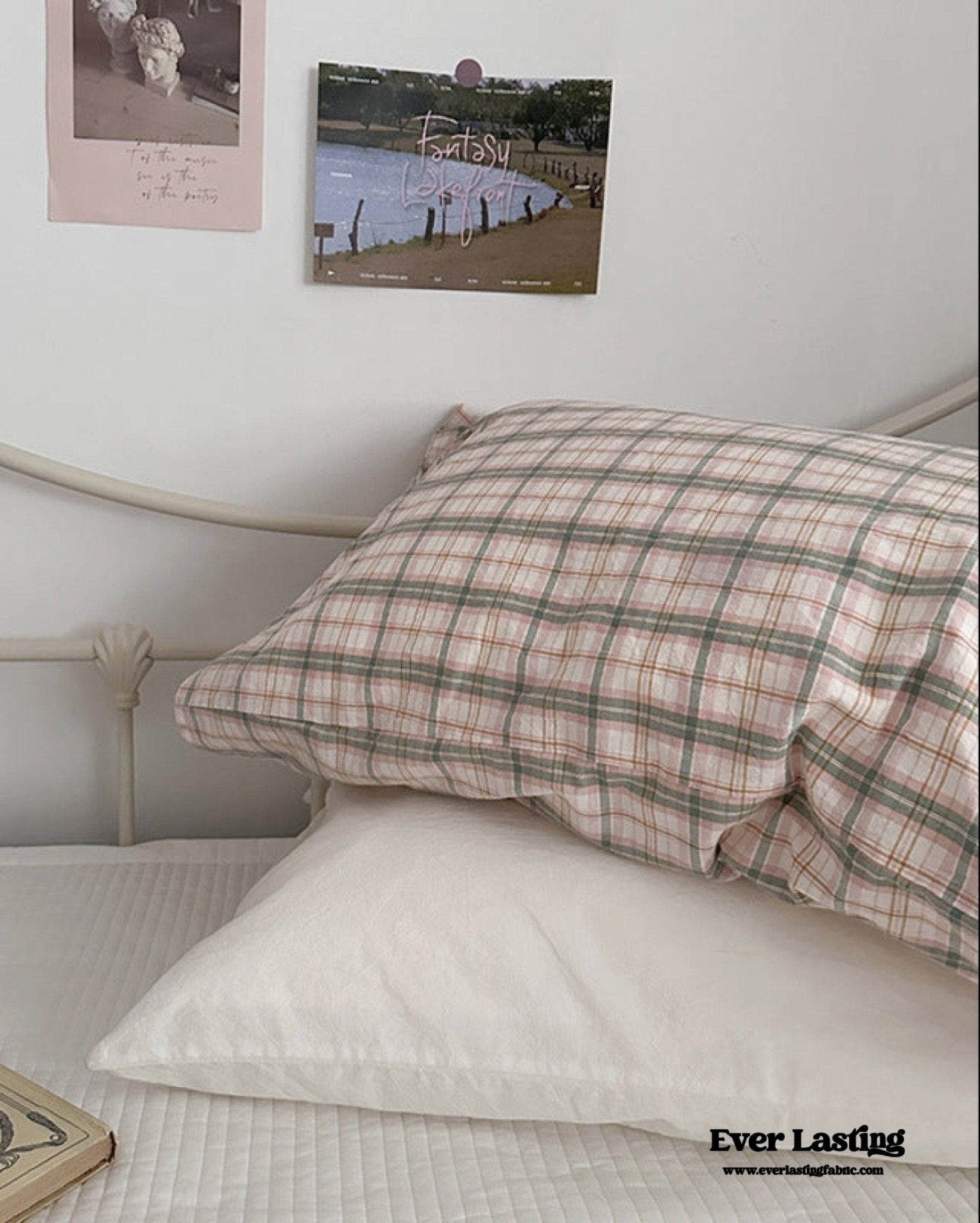 Muted Blush Cotton Pillowcase / Pink