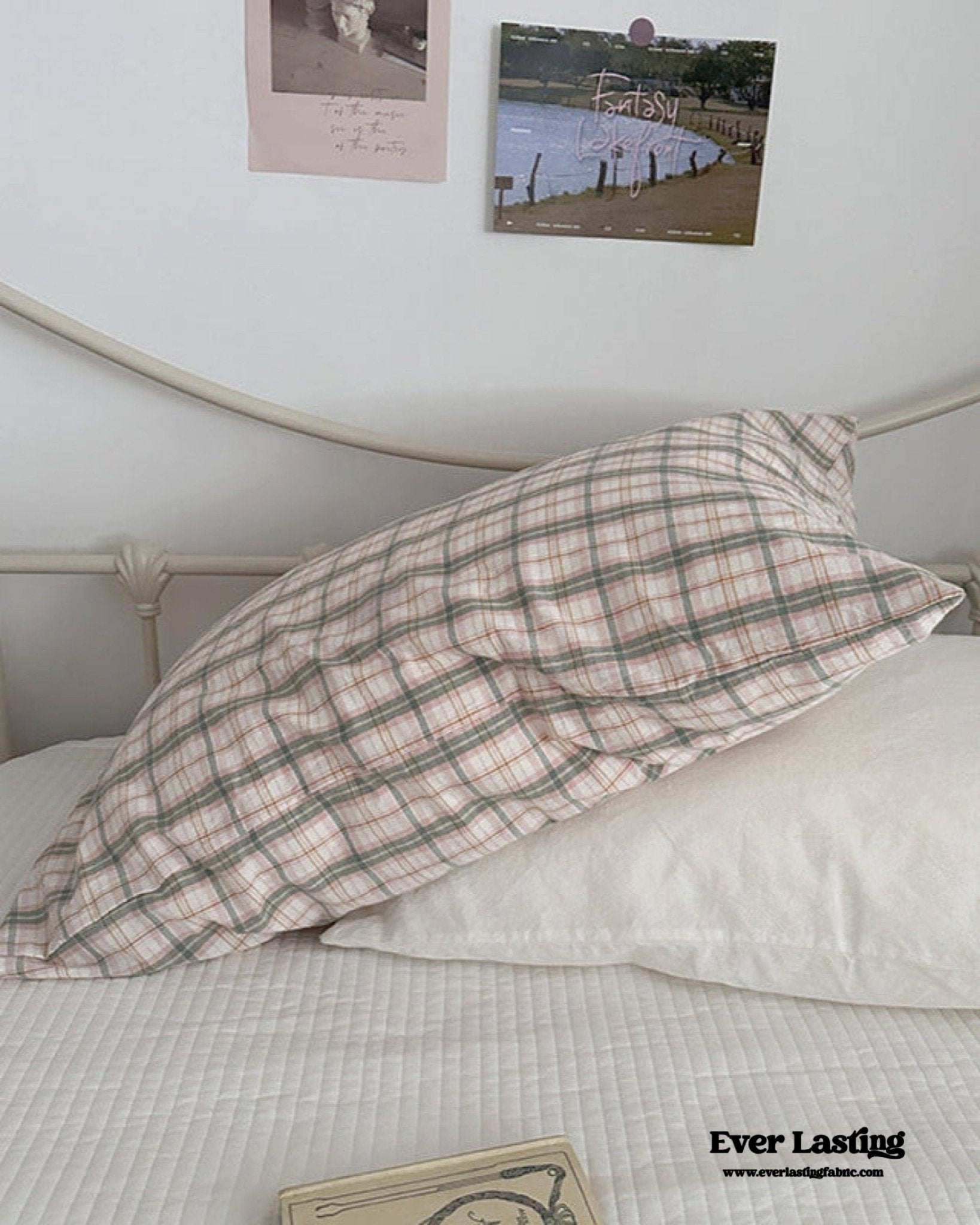 Muted Blush Cotton Pillowcase / Pink