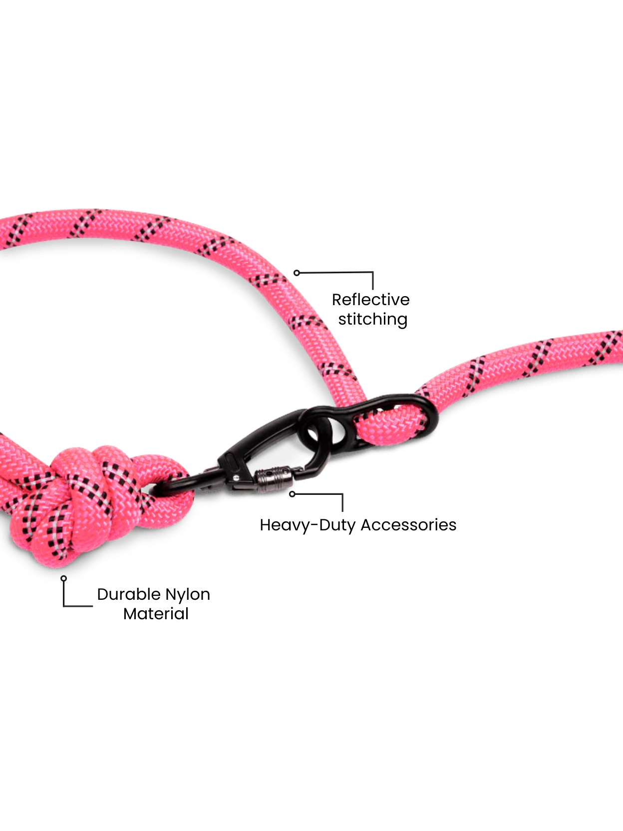 Neon Pink Runners Hands-Free Dog Leash