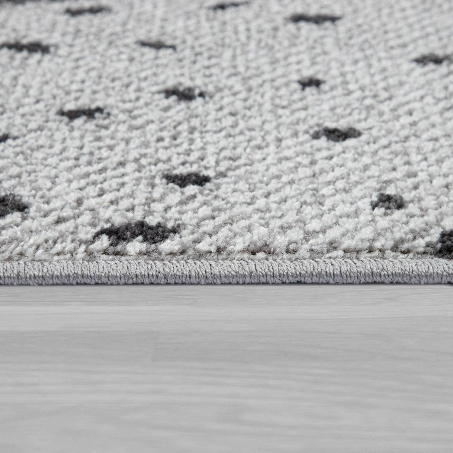 Nursery Rug For Kids Llama, Mountains in Grey Blue Cream