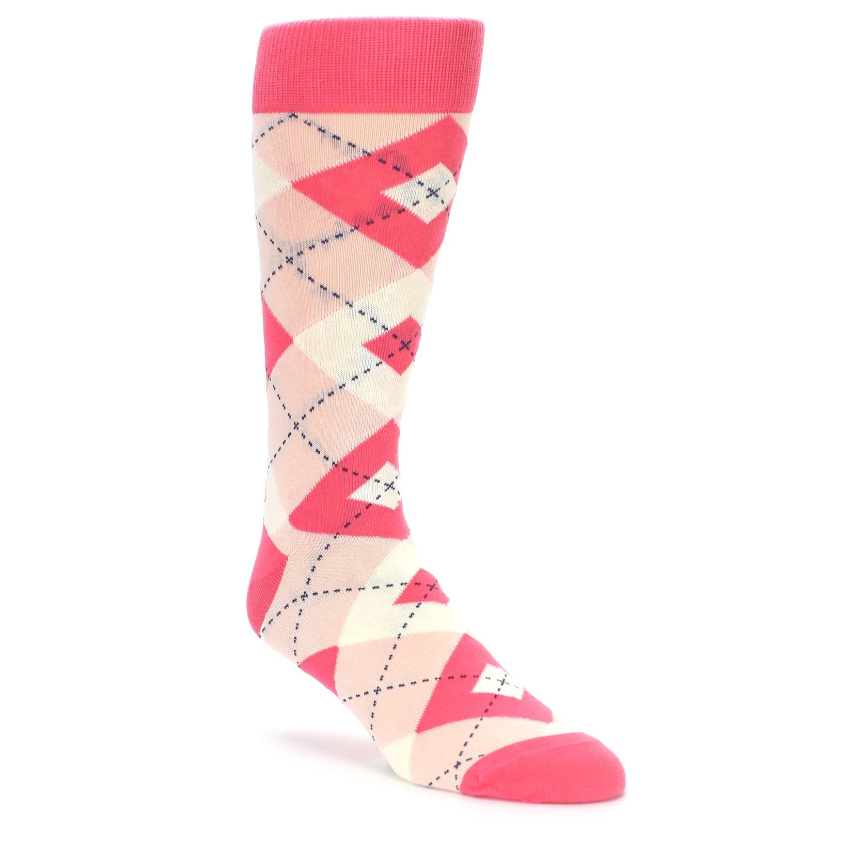 Pink Argyle Dress Sock Gift Box 3 Pairs