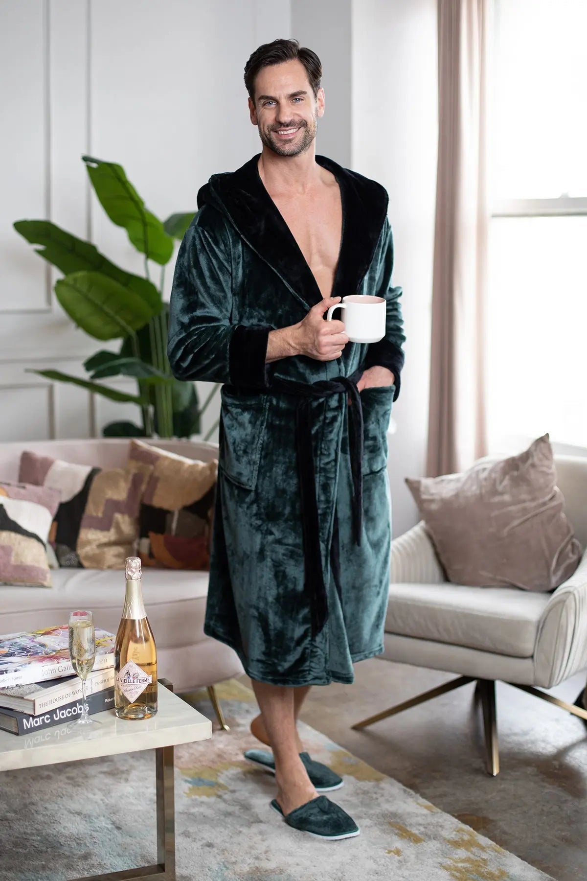 Men’s Robe with Hood – Ultra-Soft Plush Comfort for Everyday Use