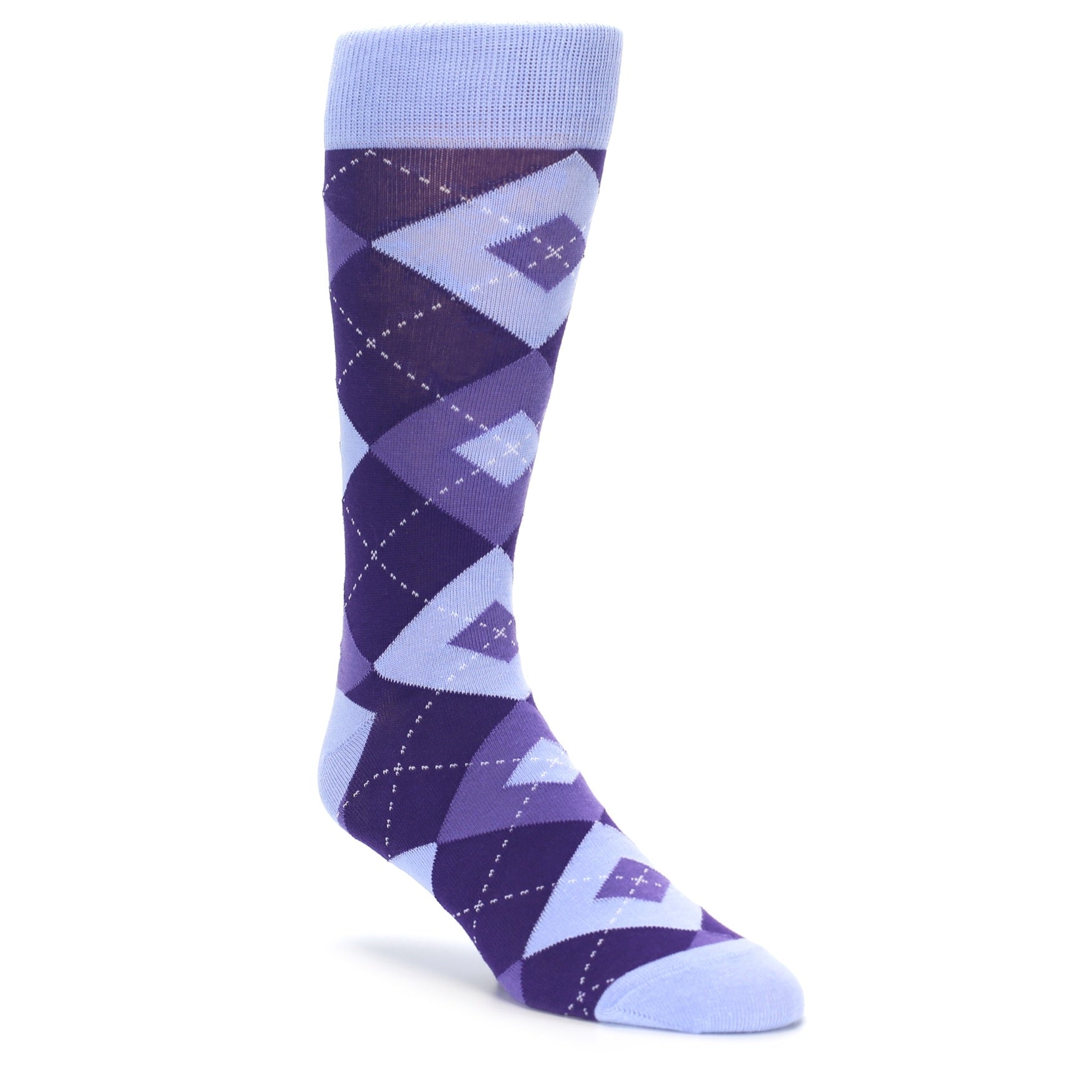 Purple Argyle Dress Sock Gift Box 3 Pairs