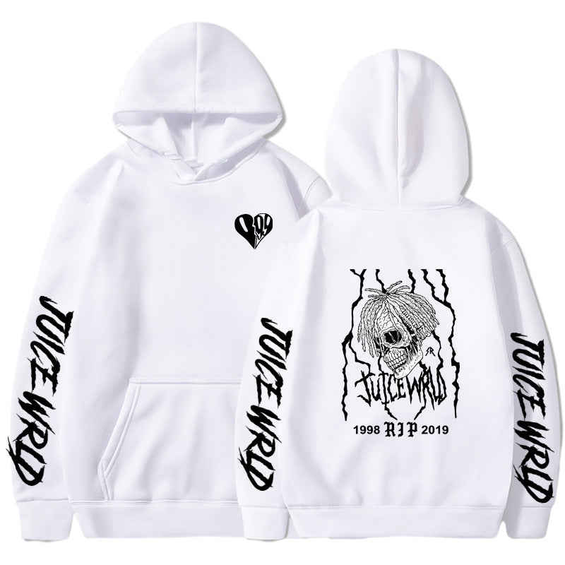 Rap singer Juice Wrld sweatshirt loose fitting men's and women's hooded sweatshirt