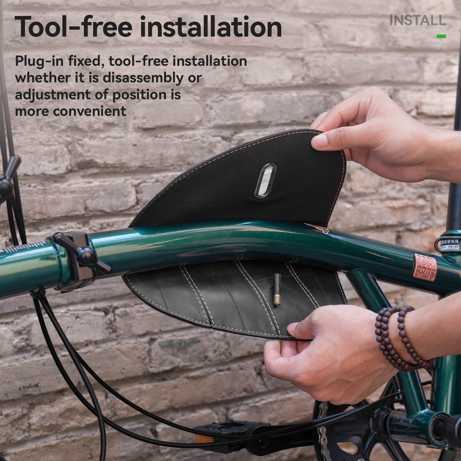 ROAD TO SKY Recycled Tire Bike Frame Bag - 0.5L