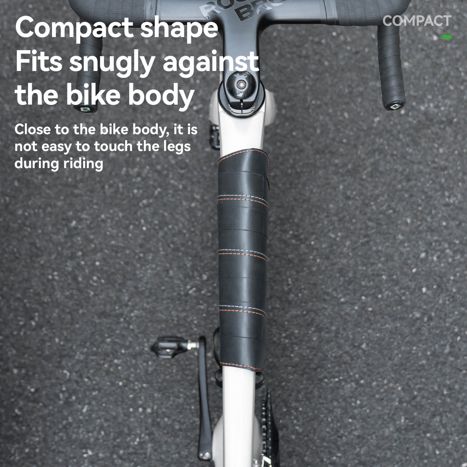 ROAD TO SKY Recycled Tire Bike Frame Bag - 0.5L