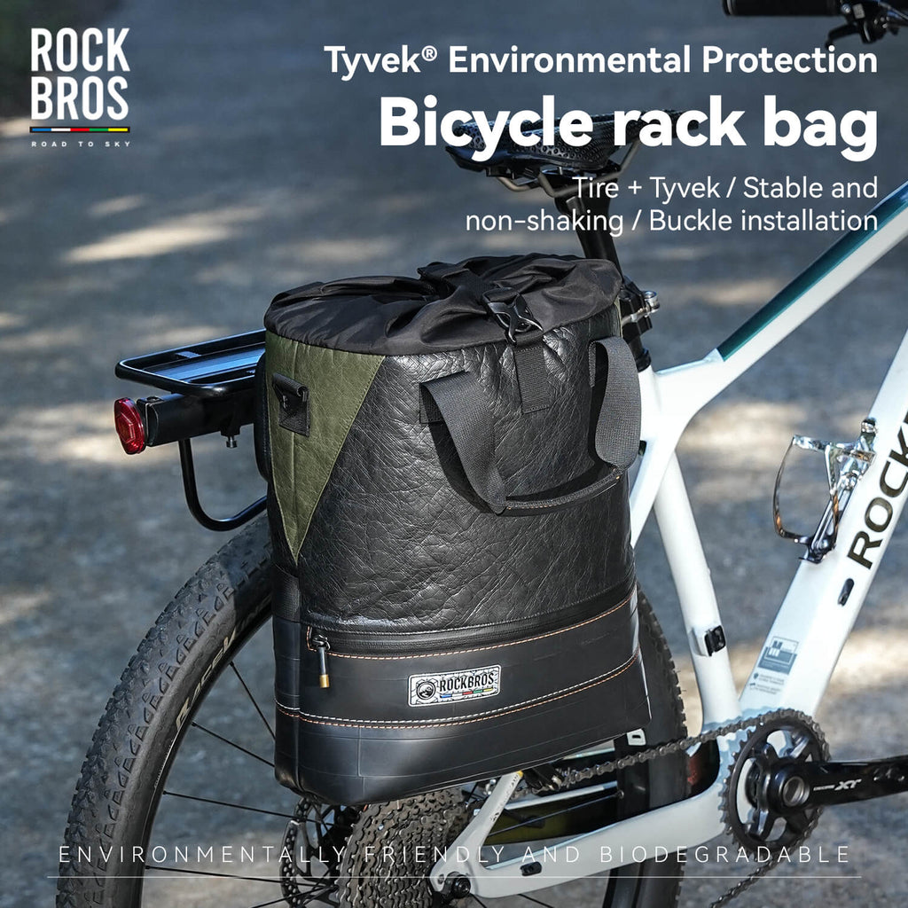 ROAD TO SKY Recycled Tire Bike Panniers - 12L