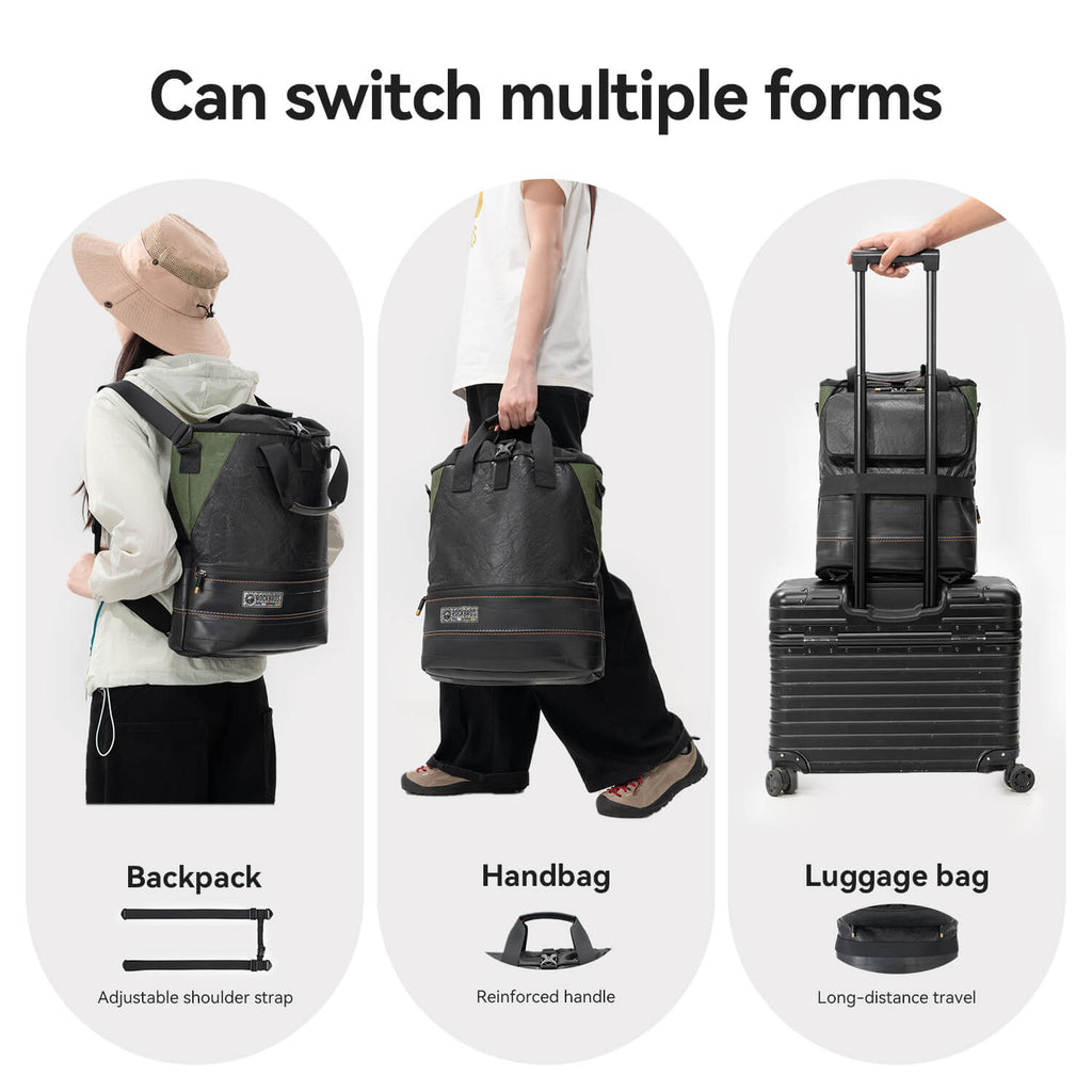 ROAD TO SKY Recycled Tire Bike Panniers - 12L