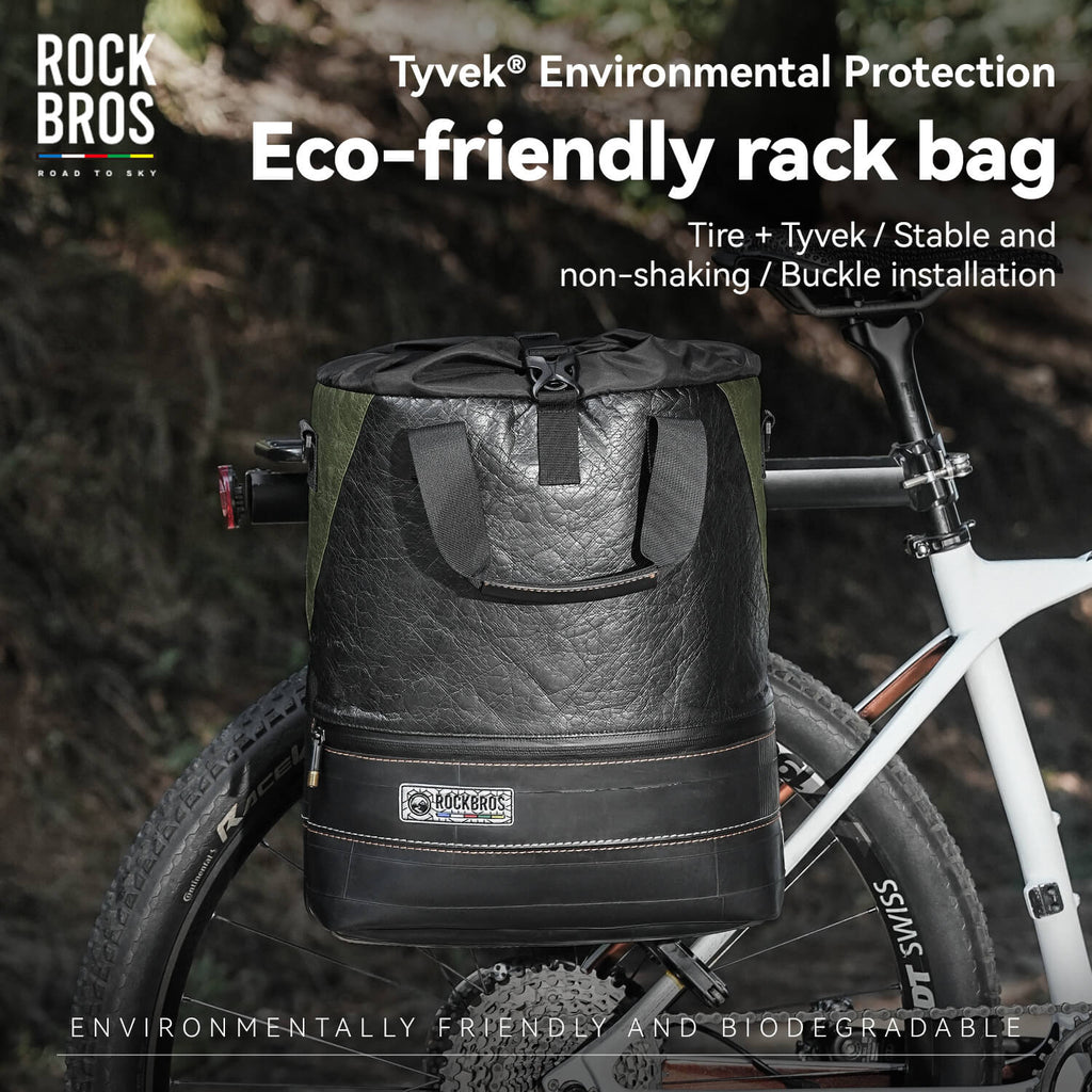 ROAD TO SKY Recycled Tire Bike Panniers - 12L