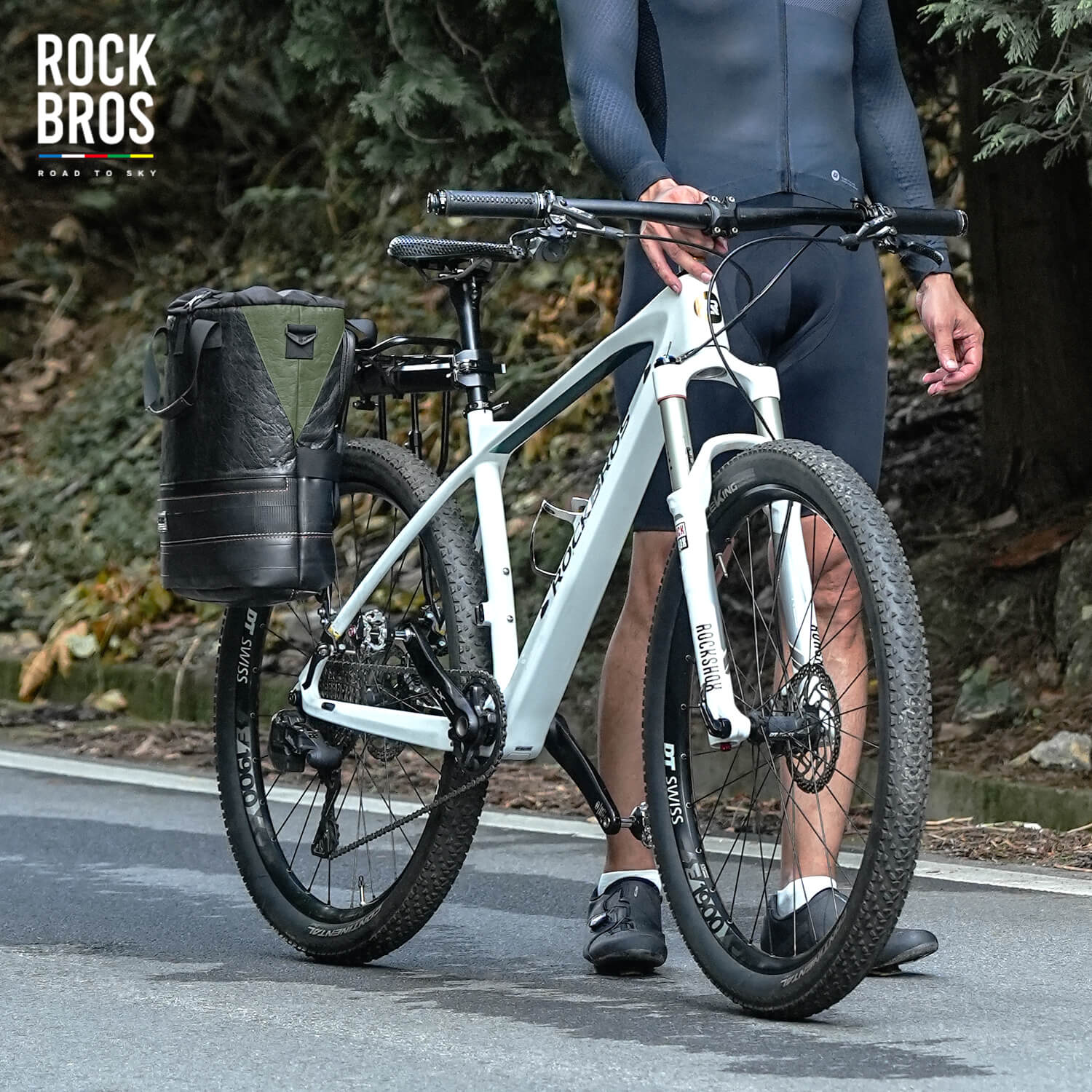 ROAD TO SKY Recycled Tire Bike Panniers - 12L