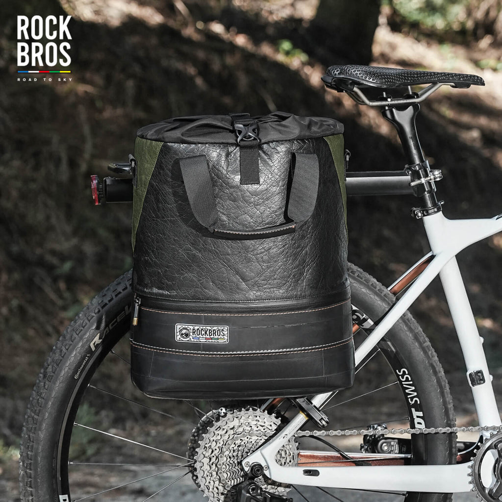 ROAD TO SKY Recycled Tire Bike Panniers - 12L