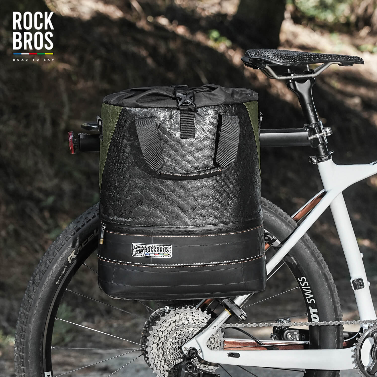 ROAD TO SKY Recycled Tire Bike Panniers - 12L