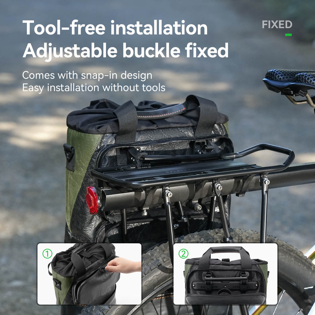 ROAD TO SKY Recycled Tire Bike Panniers - 12L