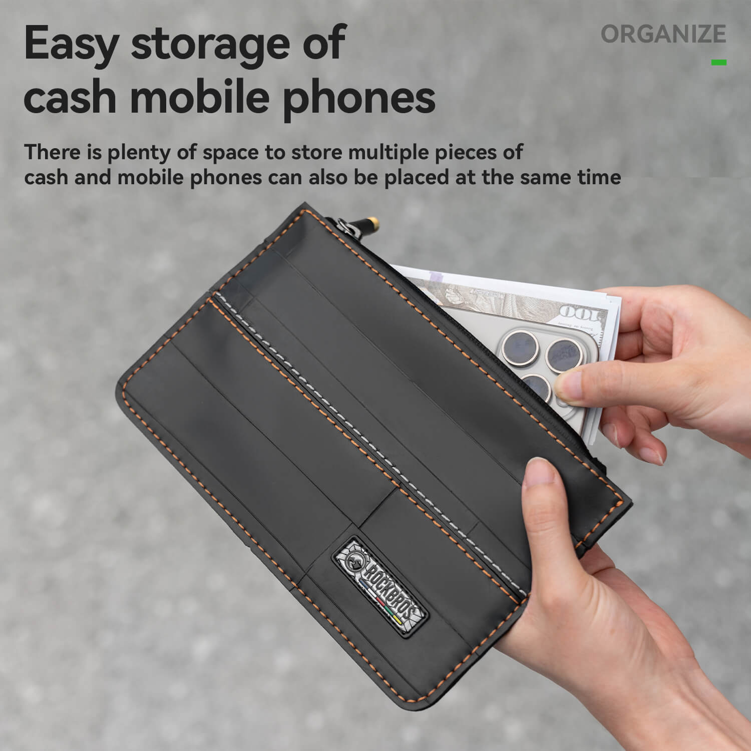 ROAD TO SKY Recycled Tire Bike Wallet - 0.7L