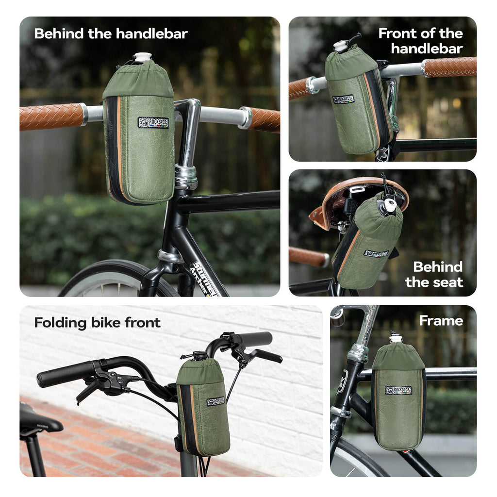 ROAD TO SKY Recycled Tire Bike Water Bottle Bag - 0.8L