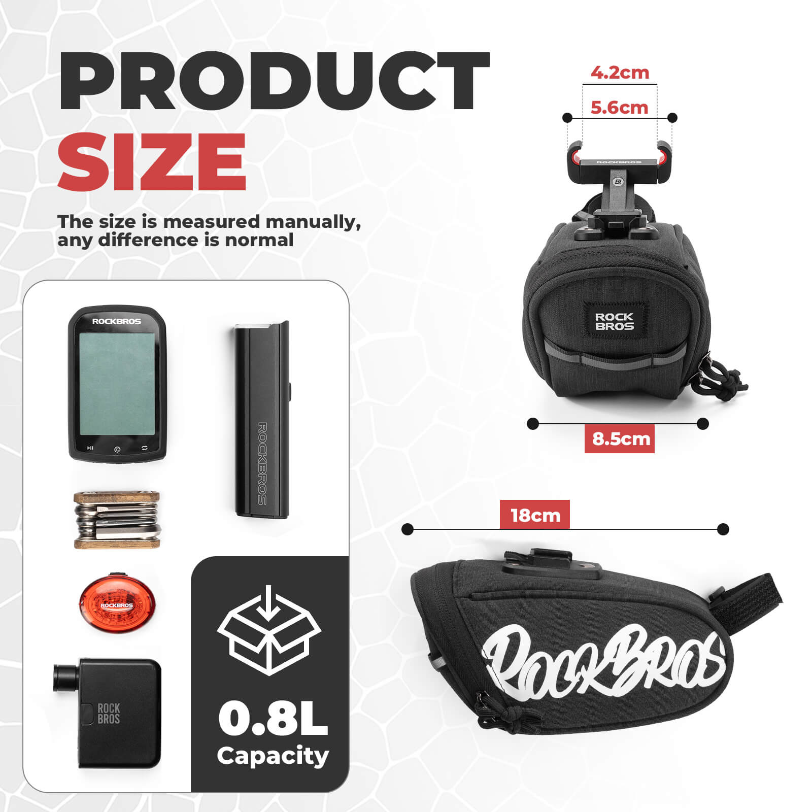 FlashRide Sketch Bike Saddle Bag - 0.8L