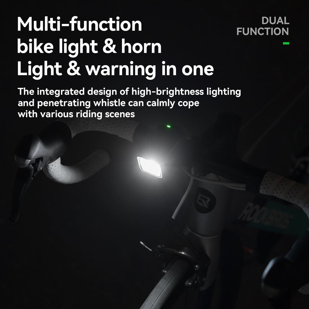 2-in-1 Bike Horn & Front Light -  450lm