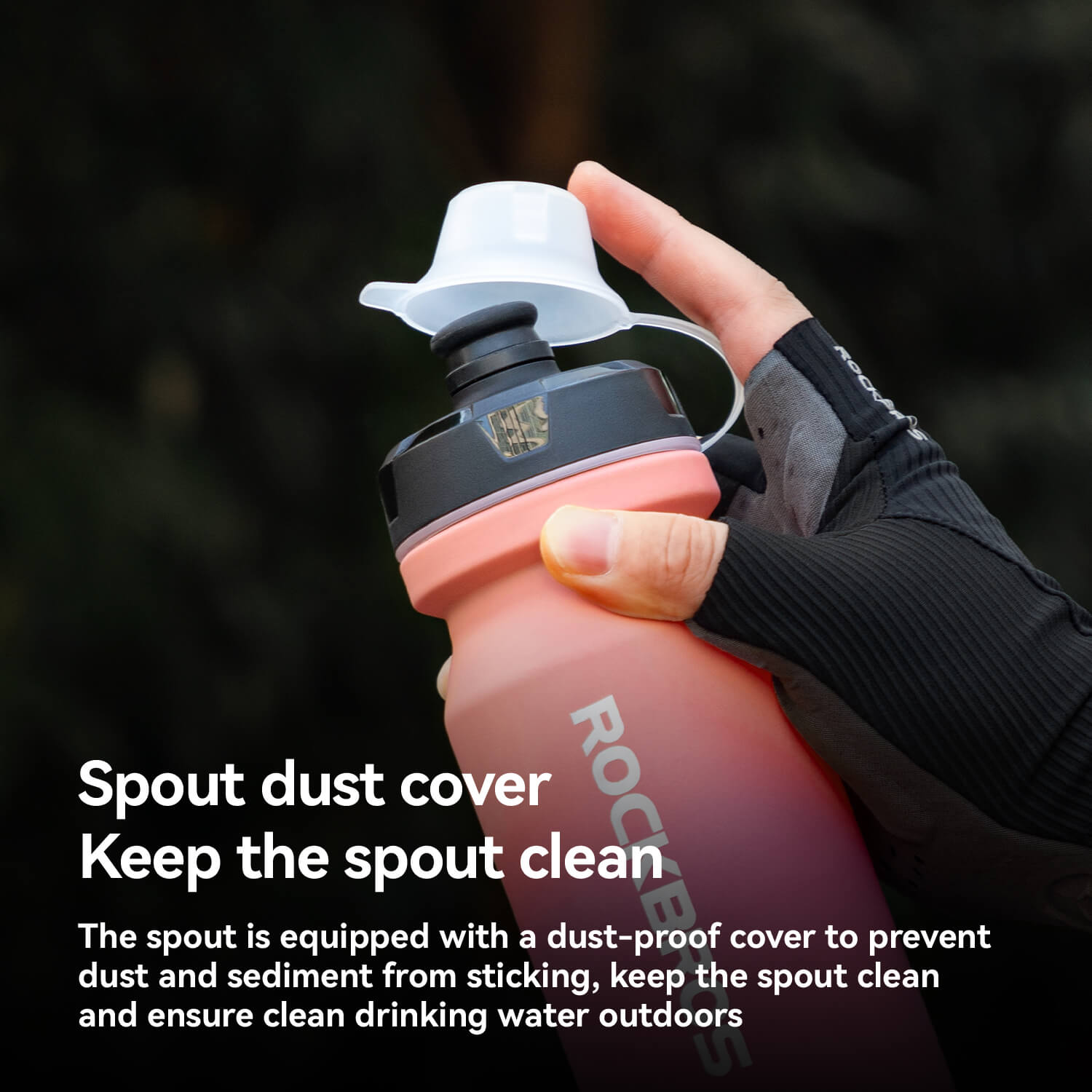 Bike Water Bottle with Soft-Touch Grip & Pull-Top Lid - 600/750ml
