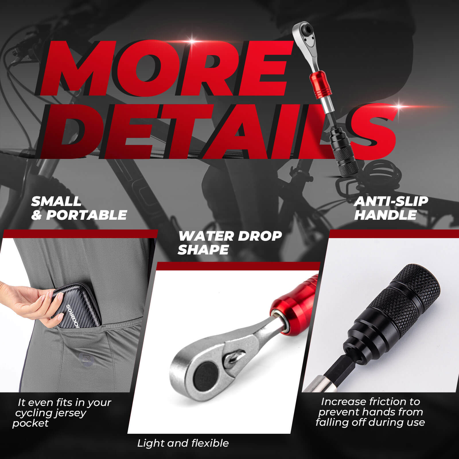 72-Tooth Bike Ratchet Wrench Set