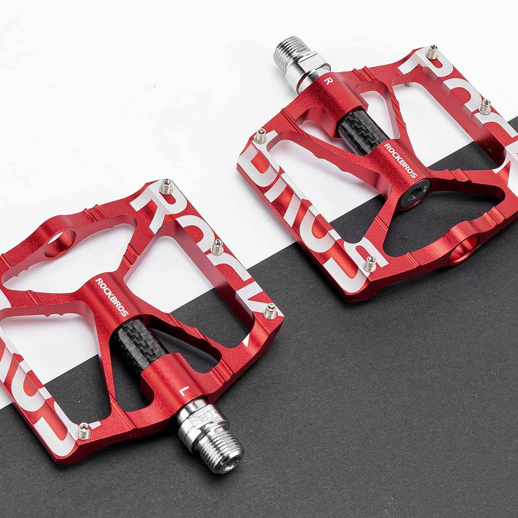 ROCKBROS Aluminum Bike Pedals Non-Slip 9/16 Platform MTB Pedals
