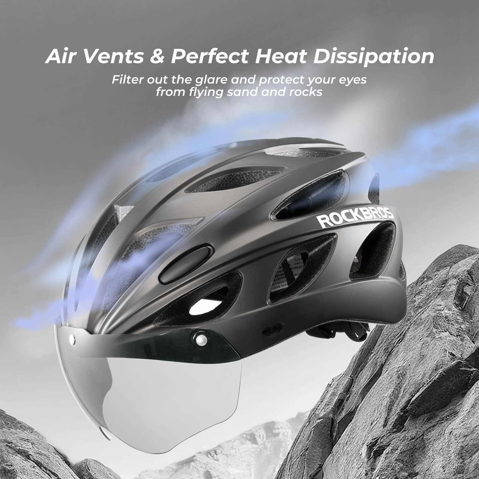 Pottier Bike Helmet with Visor and Goggles